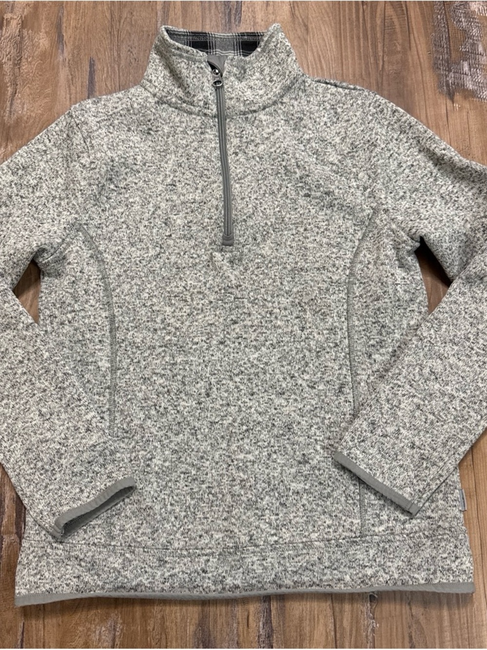 Heather Gray Quarter-Zip Sweater Pullover